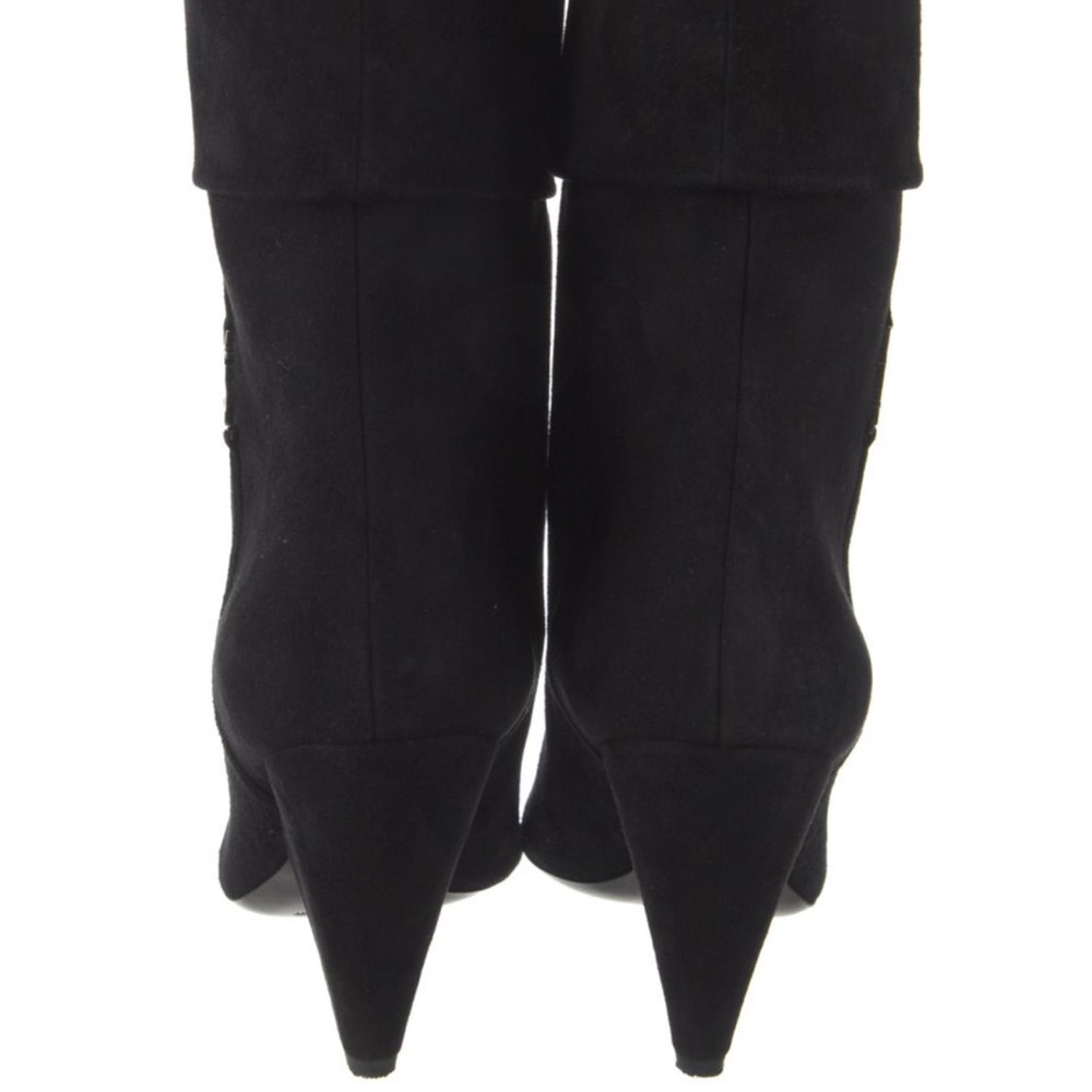 Yves Saint Laurent Black Heeled Boots - Picture 2 of 5